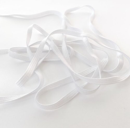 Gummiband - 6 mm - weiß